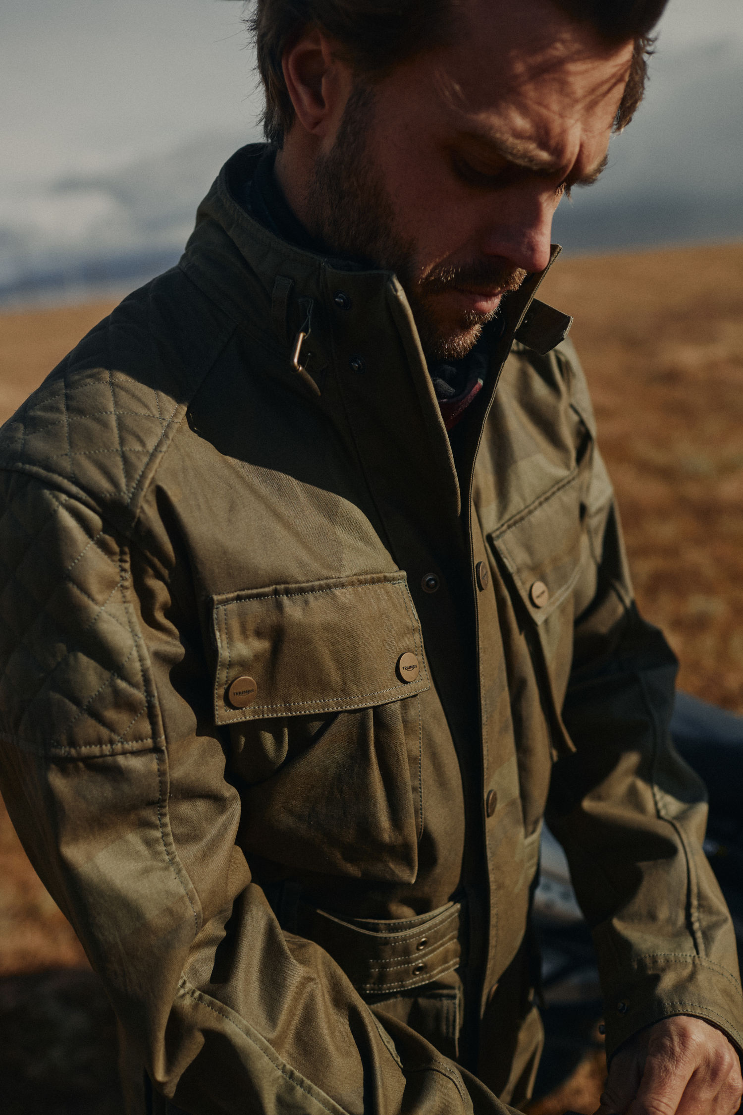 Triumph mcqueen waxed camo jacket 2025